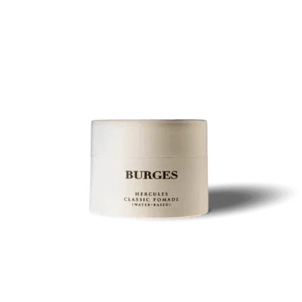 HERCULES 經典水性髮油 男士水性髮油推薦｜BURGES 台灣製造 50ml。新世代三合一造型品，結合髮蠟＋彈力塑形膠＋定型液——78 則真實五星評價，GQ、men's uno、BANG 雜誌專文推薦。無矽靈、PVP 無毒定型配方，台灣製造，已投保一千萬產品責任險。適合髮型：油頭、韓系髮型、上抓髮型、商務西裝髮型、Quiff、復古紳士 適合髮質：細軟髮、粗硬髮都能輕鬆上手